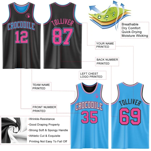 Basketball Reversable Jersey - Image 2
